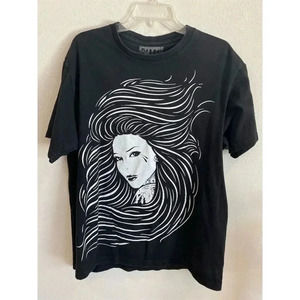 Fatal Clothing Men's Graphic Print Black T-Shirt Size L Streetwear